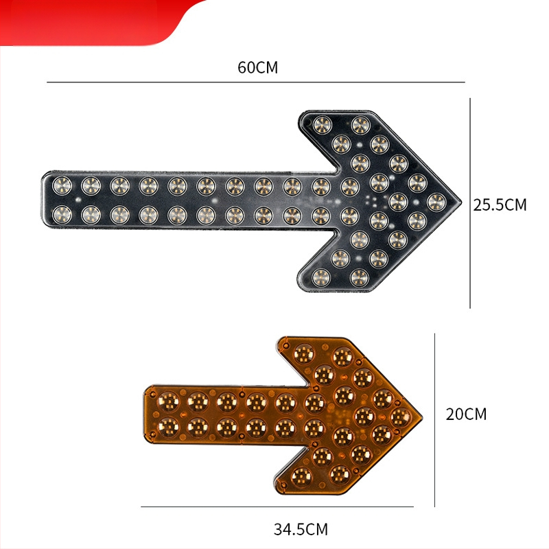 LED indikátor s šípkou pre zavlažovacie vozidlo – dvojité blikanie varovného signálu, 12/24V