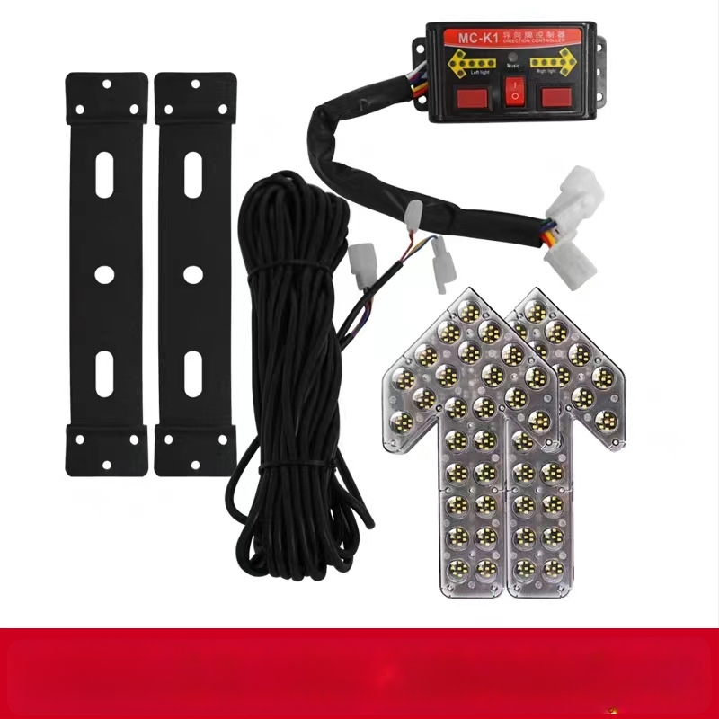 LED indikátor s šípkou pre zavlažovacie vozidlo – dvojité blikanie varovného signálu, 12/24V