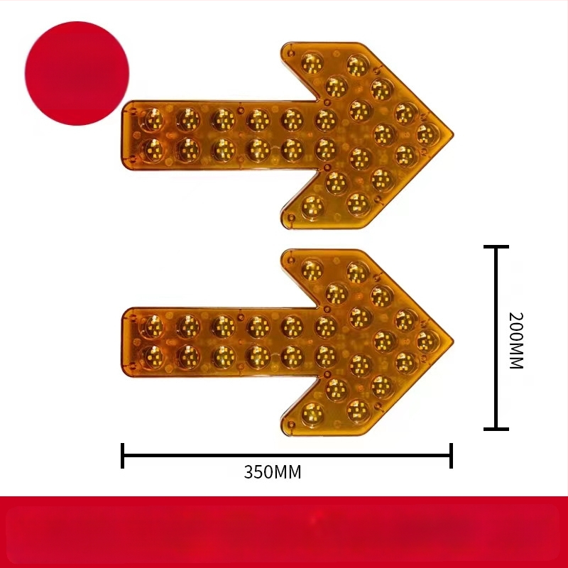 LED indikátor s šípkou pre zavlažovacie vozidlo – dvojité blikanie varovného signálu, 12/24V