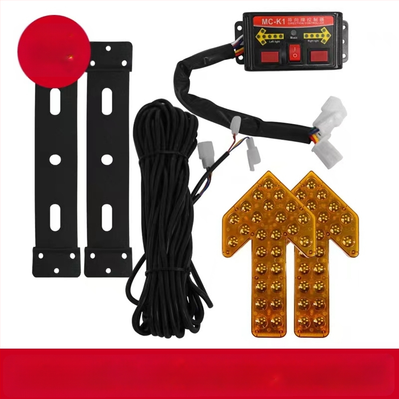 LED indikátor s šípkou pre zavlažovacie vozidlo – dvojité blikanie varovného signálu, 12/24V