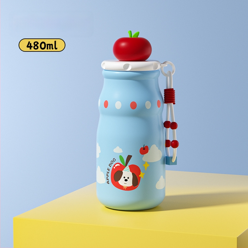 Ceșuță izolată cu pai și strecurător de ceai – interior din oțel inoxidabil 316, exterior din oțel inoxidabil 304, izolație 6–12 ore