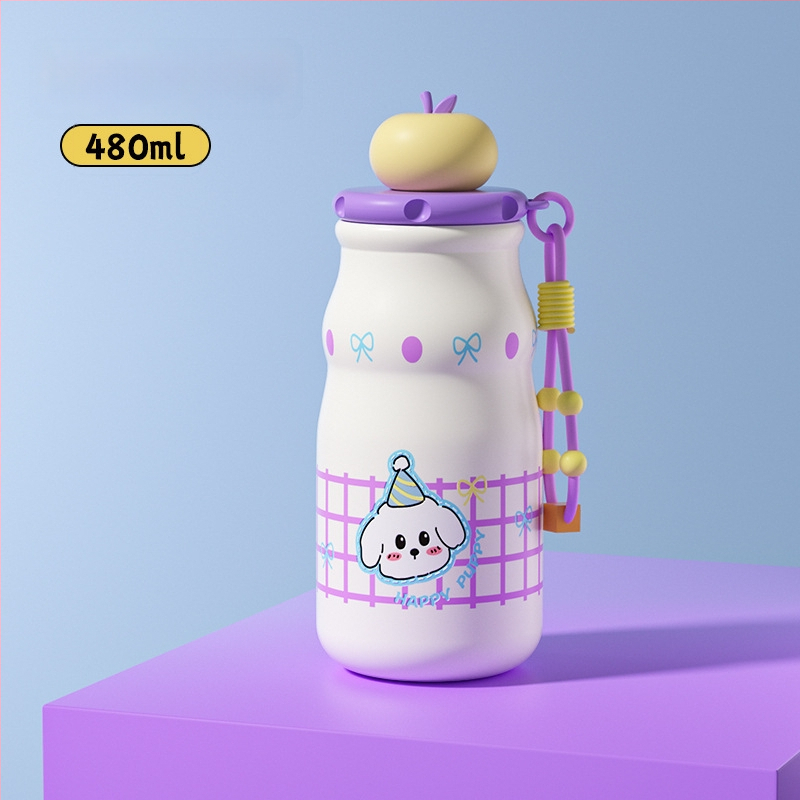 Ceșuță izolată cu pai și strecurător de ceai – interior din oțel inoxidabil 316, exterior din oțel inoxidabil 304, izolație 6–12 ore