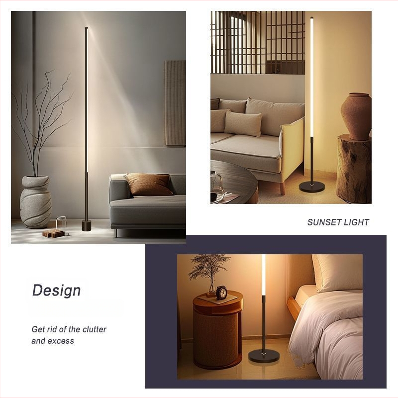 LED állólámpa – egyszerű nordic stílus, szemvédő, saroklámpa a nappaliba, 3–5 m² lefedettség