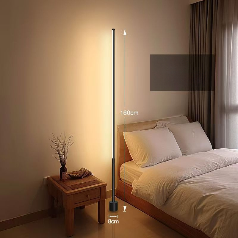 LED állólámpa – egyszerű nordic stílus, szemvédő, saroklámpa a nappaliba, 3–5 m² lefedettség