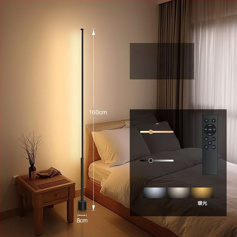 LED állólámpa – egyszerű nordic stílus, szemvédő, saroklámpa a nappaliba, 3–5 m² lefedettség