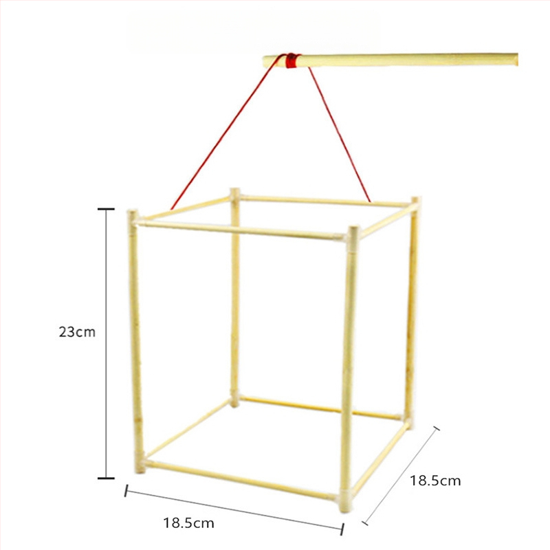 DIY Σετ Φανάρου από Μπαμπού με Σκελετό Δράκου, Μη Ηλεκτρικό, Opp Bag Συσκευασία, Για Ανοιξιάτικο Φεστιβάλ, Ηλικίες 7–14