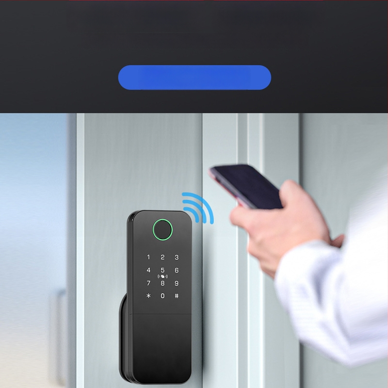 Okos zár rozsdamentes acél ajtóhoz ujjlenyomat és jelszó védelmével, vízálló kültéri használatra (Modell: G105; Import: Nem; Feldolgozás és testreszabás: Nem)