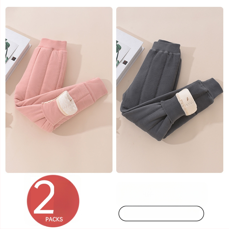 Gyerekek meleg fleece-belső nadrág téli, uniszex, középső derekú, Derong anyag, 93% poliészter, 3–8 éveseknek