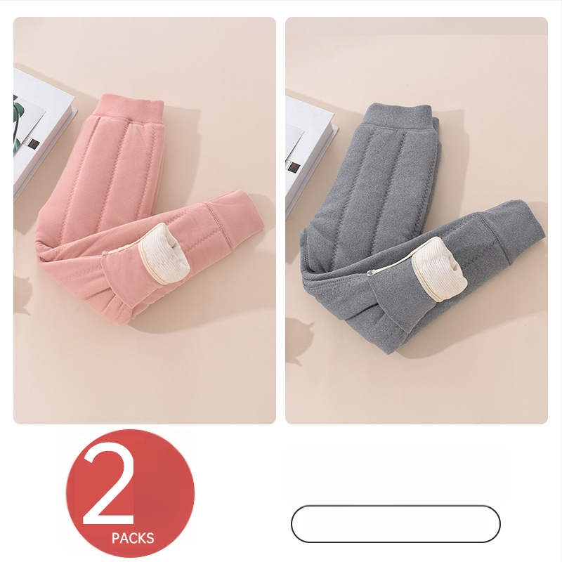 Gyerekek meleg fleece-belső nadrág téli, uniszex, középső derekú, Derong anyag, 93% poliészter, 3–8 éveseknek