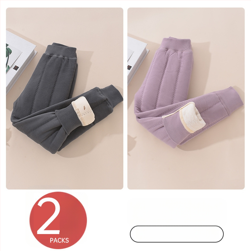 Gyerekek meleg fleece-belső nadrág téli, uniszex, középső derekú, Derong anyag, 93% poliészter, 3–8 éveseknek