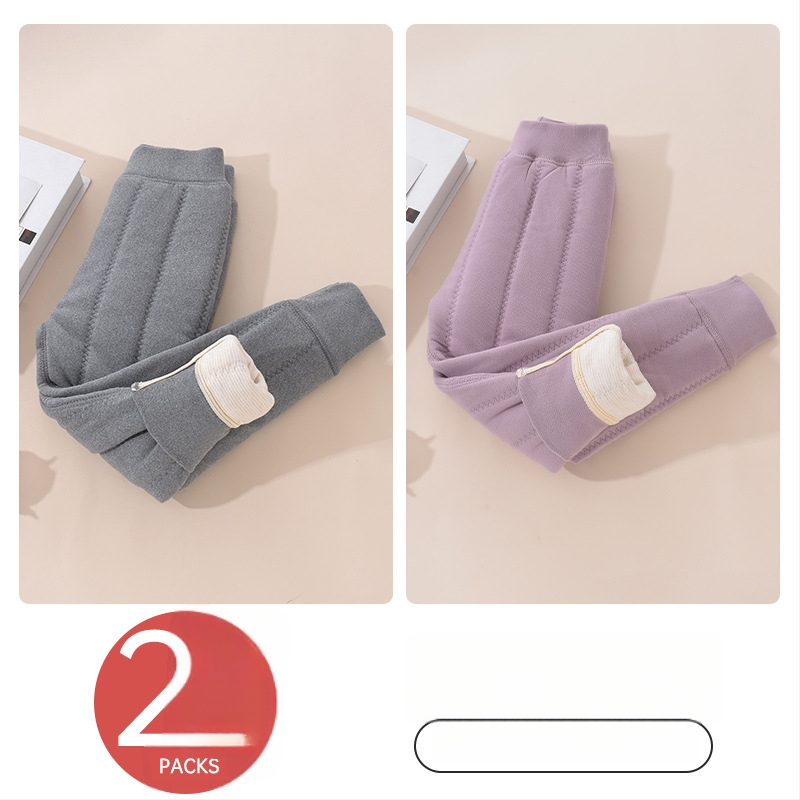 Gyerekek meleg fleece-belső nadrág téli, uniszex, középső derekú, Derong anyag, 93% poliészter, 3–8 éveseknek