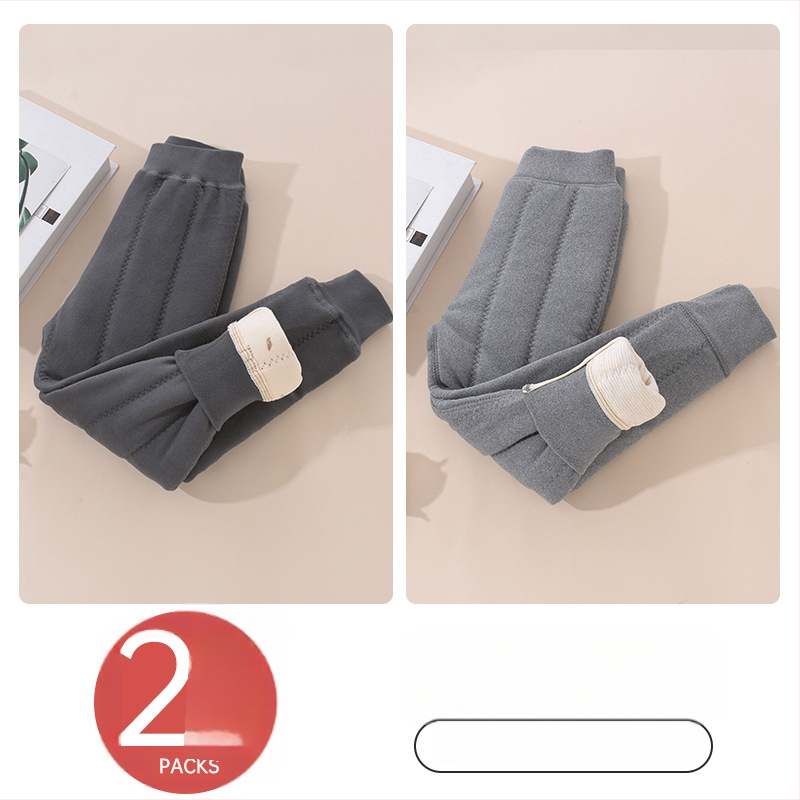 Gyerekek meleg fleece-belső nadrág téli, uniszex, középső derekú, Derong anyag, 93% poliészter, 3–8 éveseknek