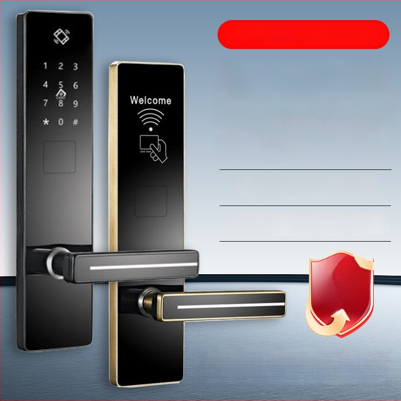 Szállodai okos zár IC-kártyával, hozzáférés jelszó és ujjlenyomat révén — megnövelt lopás elleni védelem, testreszabható