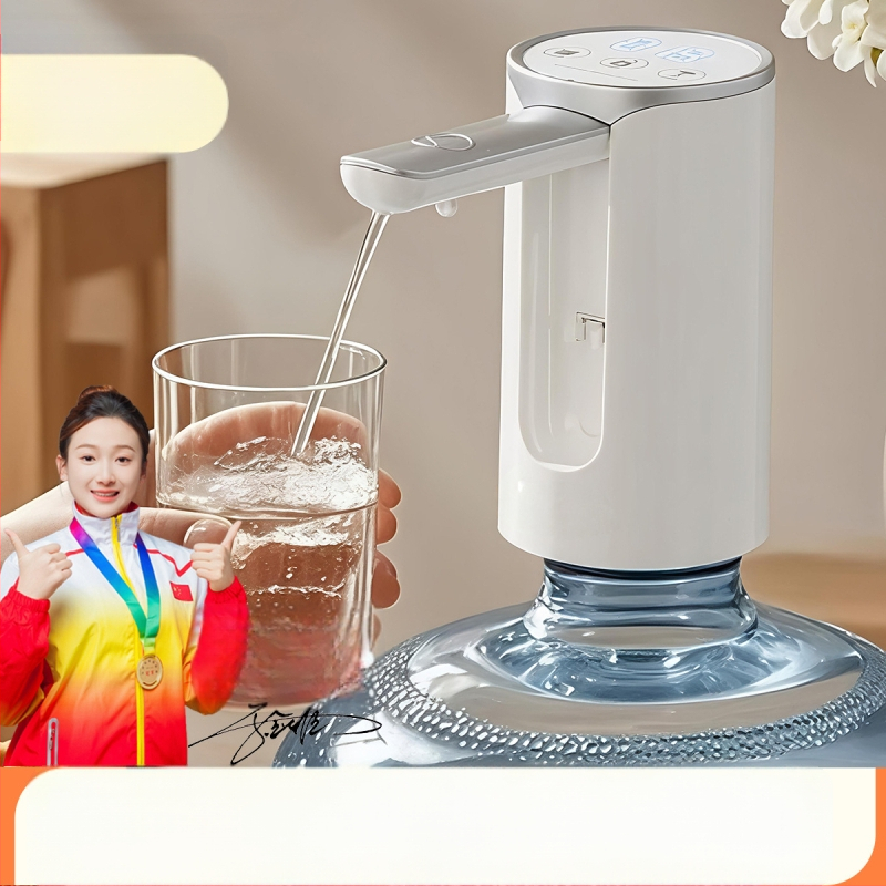 Összecsukható elektromos vízpumpa palackozott víz adagolóhoz érintőképernyős kijelzővel, modell D36, USB tápegység, 5V, 5W