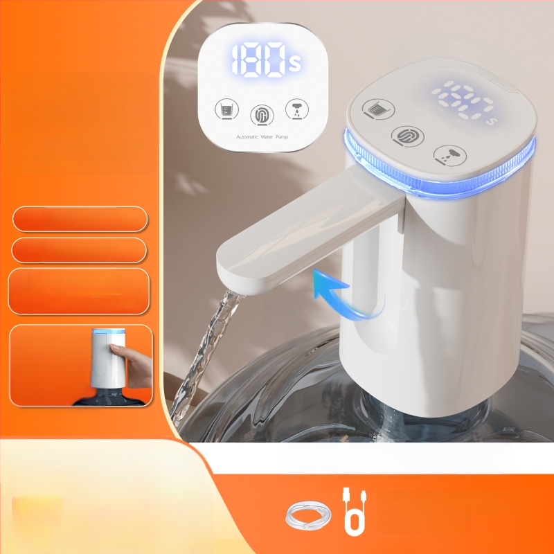 Összecsukható elektromos vízpumpa palackozott víz adagolóhoz érintőképernyős kijelzővel, modell D36, USB tápegység, 5V, 5W