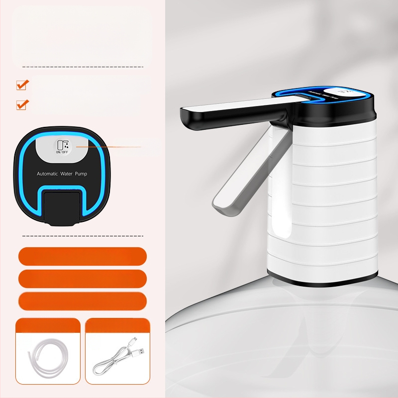 Összecsukható elektromos vízpumpa palackozott víz adagolóhoz érintőképernyős kijelzővel, modell D36, USB tápegység, 5V, 5W