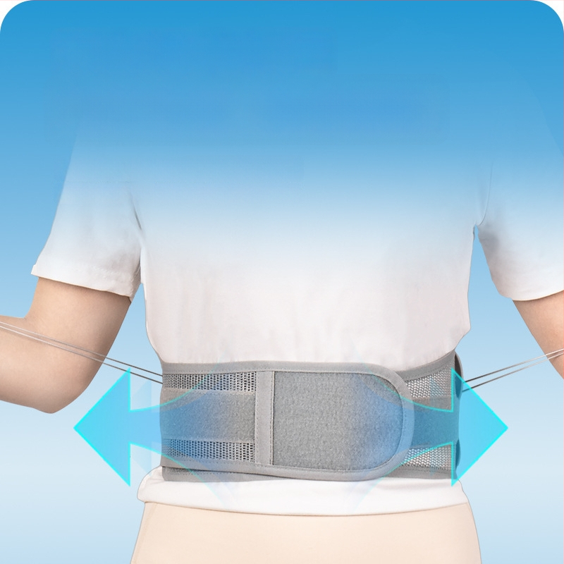 Keskeny derékszíj húzószínróval és kétirányú görgős rendszerrel, állítható korrekciós öv a derék támogatásáért és a has kontrolljáért (poliszti, felnőttek, tollaslabda)