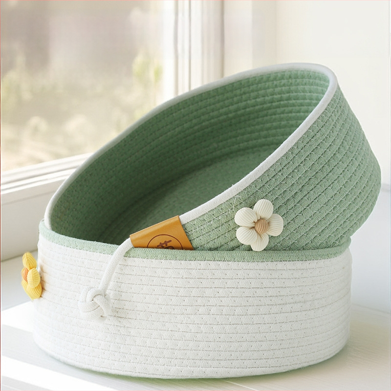 Φωλιά Γάτας από Βαμβακερό Σχοινί - Ανθεκτικό σε Γρατσουνιές, Ανθεκτικό στη Φθορά, Πλενόμενο