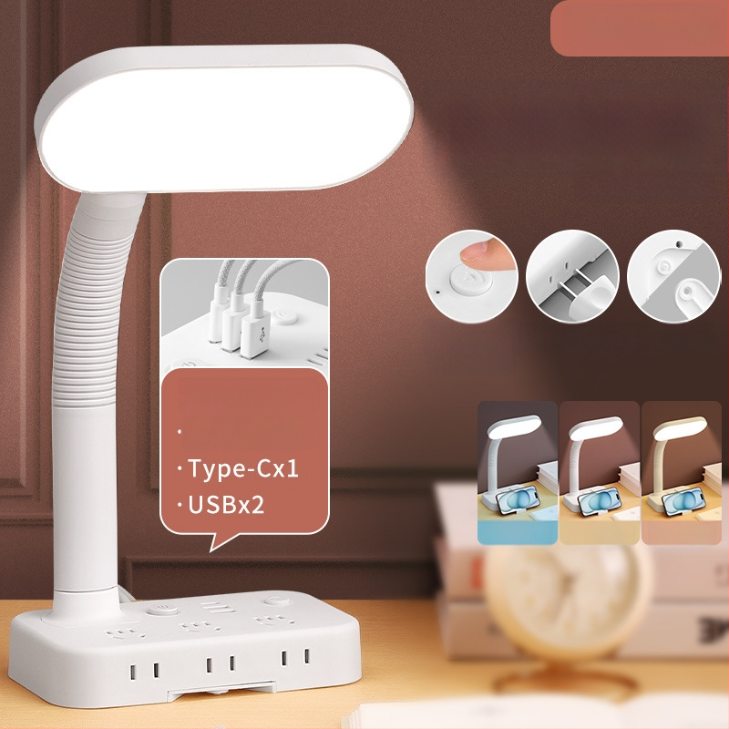 Hongting Φωτιστικό Γραφείου Φοιτητών με Λειτουργία Προστασίας Ματιών, Αντι-Μπλε Φως, Ρυθμιζόμενη Φωτεινότητα, USB Τροφοδοσία, Απομακρυσμένος Έλεγχος