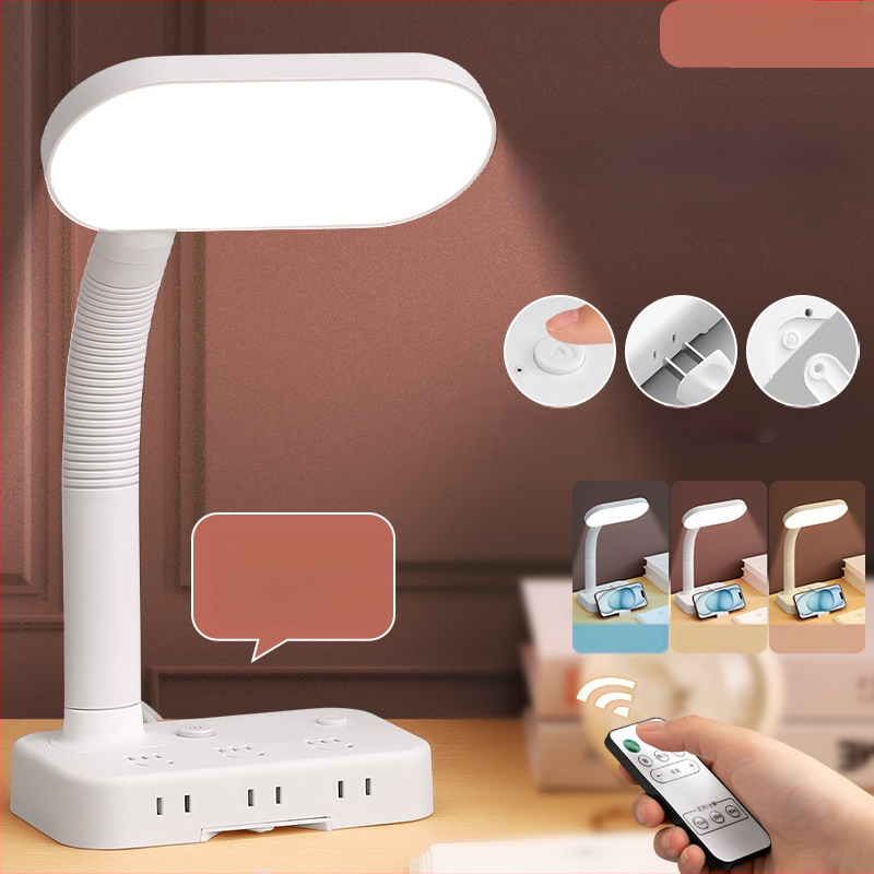 Hongting Φωτιστικό Γραφείου Φοιτητών με Λειτουργία Προστασίας Ματιών, Αντι-Μπλε Φως, Ρυθμιζόμενη Φωτεινότητα, USB Τροφοδοσία, Απομακρυσμένος Έλεγχος