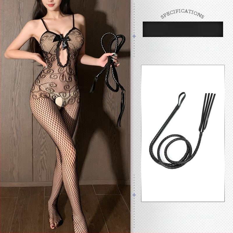 Feimu bodysuit din plasă transparent cu deschidere la zona intimă – decolteu sexy, stil feminin jucăuș