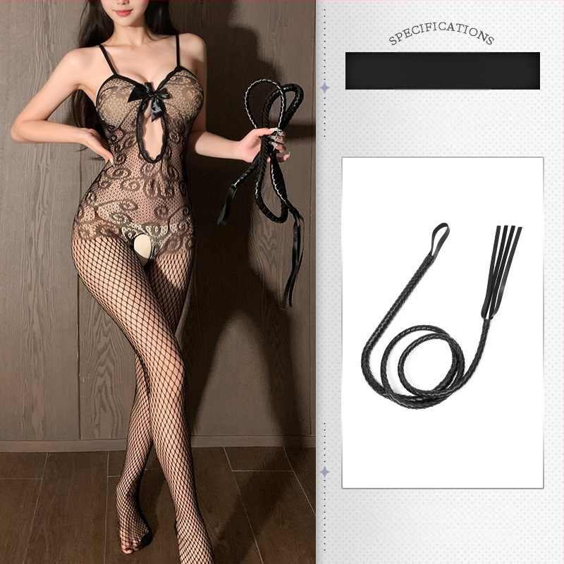 Feimu bodysuit din plasă transparent cu deschidere la zona intimă – decolteu sexy, stil feminin jucăuș