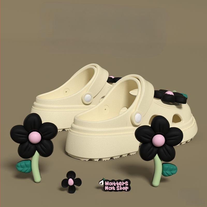 Γυναικεία Mary Jane σανδάλια με διάτρητο σχέδιο, παχιά σόλα 2–3 cm, PVC επάνω μέρος, καλοκαιρινό καθημερινό στυλ