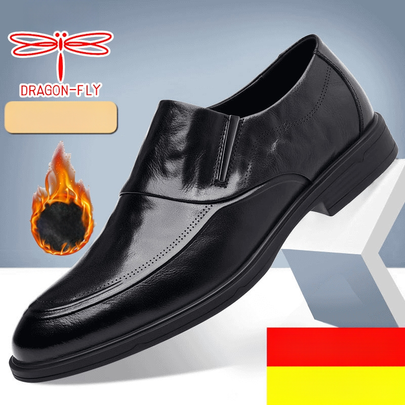 Pantofi bărbați cu vârf ascuțit, din velur de vacă, talpă vulcanizată, branț din lână, căptușeală din piele de cerb, stil retro