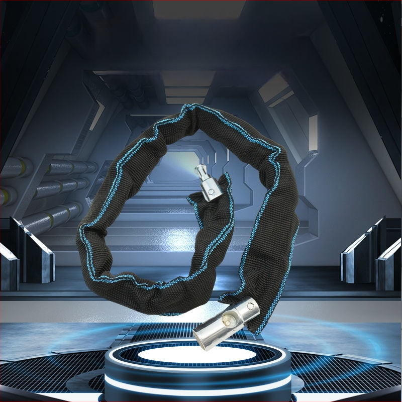 Lopás elleni kerékpárlánc zár – hordozható, vastagított és hosszabb lánc, elektromos és hegyi kerékpárokhoz