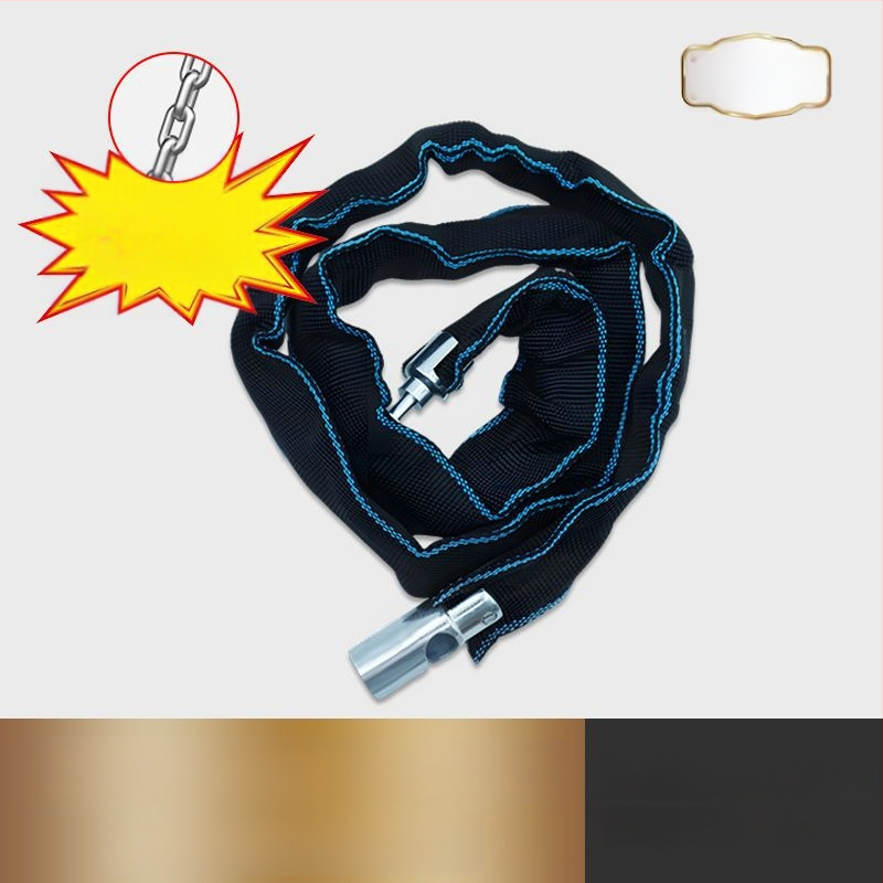 Lopás elleni kerékpárlánc zár – hordozható, vastagított és hosszabb lánc, elektromos és hegyi kerékpárokhoz