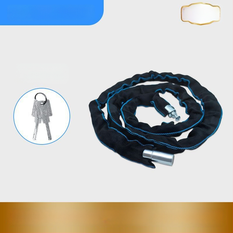 Lopás elleni kerékpárlánc zár – hordozható, vastagított és hosszabb lánc, elektromos és hegyi kerékpárokhoz