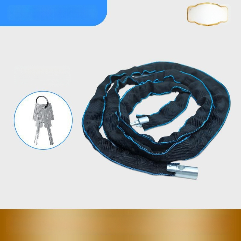 Lopás elleni kerékpárlánc zár – hordozható, vastagított és hosszabb lánc, elektromos és hegyi kerékpárokhoz