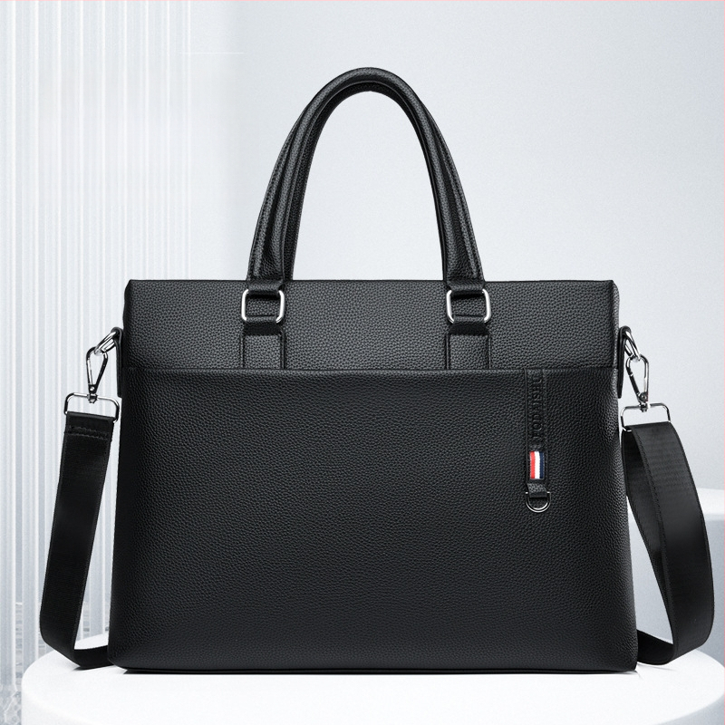 Επιχειρηματική τσάντα σε στυλ αστικής απλότητας, υλικό PU, επένδυση από καμβά, κατάλληλη για επιχειρηματικά ταξίδια