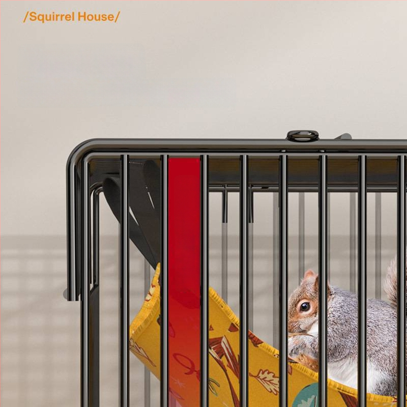 Τριώροφο μεταλλικό κλουβί για χάμστερ — τετράγωνο σχήμα, εύκολο στον καθαρισμό