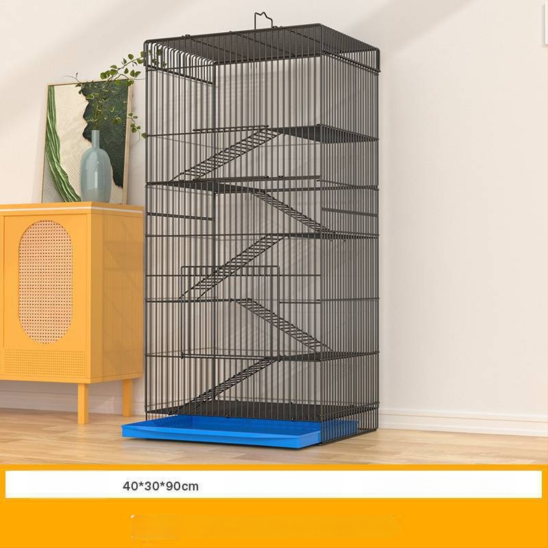 Τριώροφο μεταλλικό κλουβί για χάμστερ — τετράγωνο σχήμα, εύκολο στον καθαρισμό