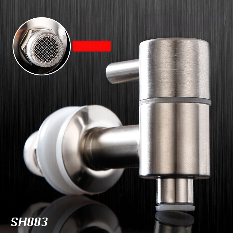 Vinový kohútik z nehrdzavejúcej ocele s filtrom - 304, keramický diskový ventil, priemer sedla 20 mm, vstupný/výstupný priemer potrubia 20 mm, brúsený povrch