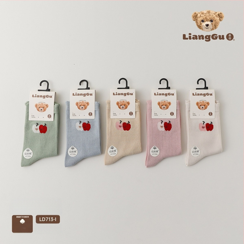 Παιδικές κάλτσες από βαμβάκι με μοτίβο Jacquard, μεσαίου μήκους, διαπνέουσες και απορροφούν τον ιδρώτα, για τον χειμώνα, unisex.