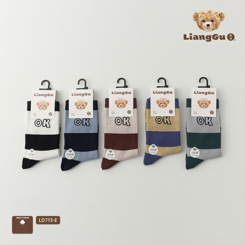 Παιδικές κάλτσες από βαμβάκι με μοτίβο Jacquard, μεσαίου μήκους, διαπνέουσες και απορροφούν τον ιδρώτα, για τον χειμώνα, unisex.