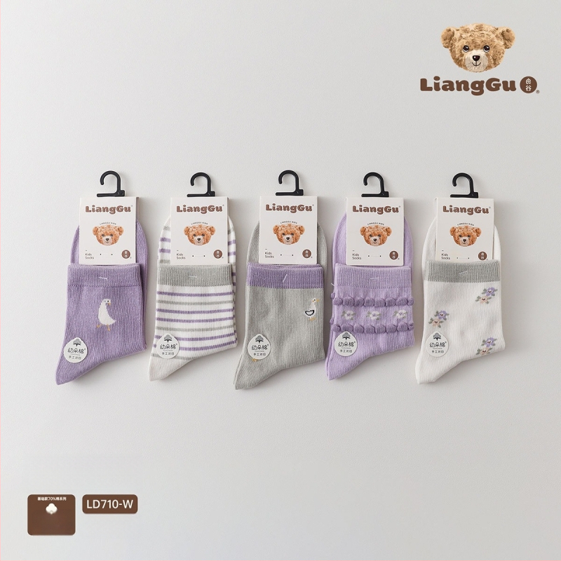 Παιδικές κάλτσες από βαμβάκι με μοτίβο Jacquard, μεσαίου μήκους, διαπνέουσες και απορροφούν τον ιδρώτα, για τον χειμώνα, unisex.