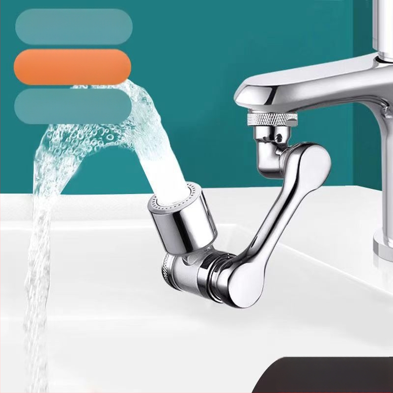 Rozšírenie kohúta s mechanickým ramenom, proti striekaniu hlava, aerátor, špirálová montáž, nerezová oceľ a PP