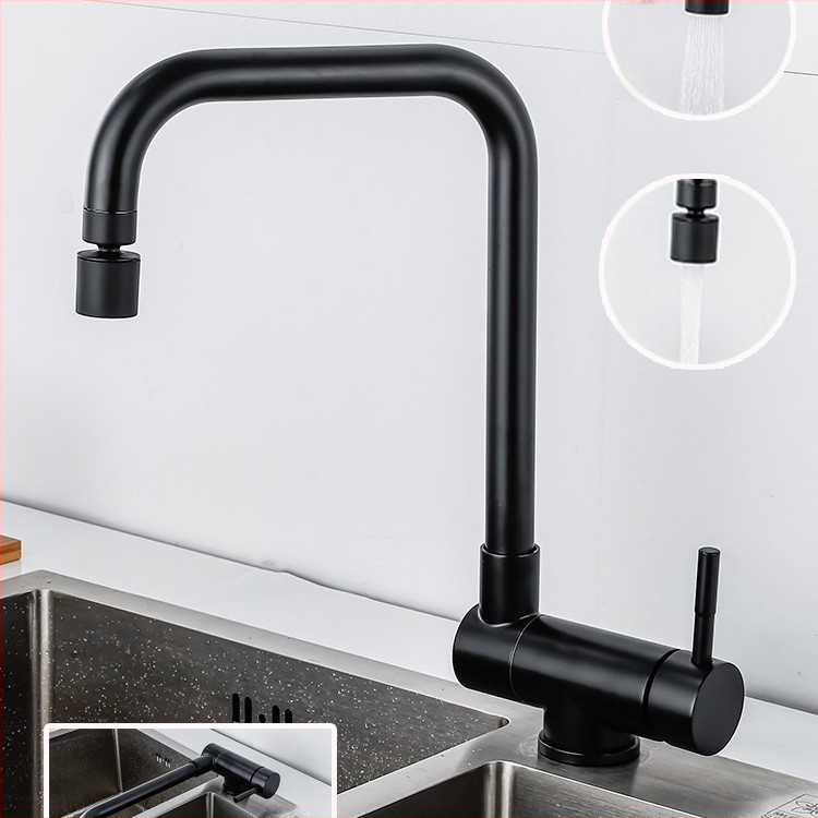 Kuchynský kohút Hj-s010, 304 nerezová oceľ, keramický diskový ventil, menovitý tlak 0,5–1,0 MPa, prevádzková teplota 0–90 °C