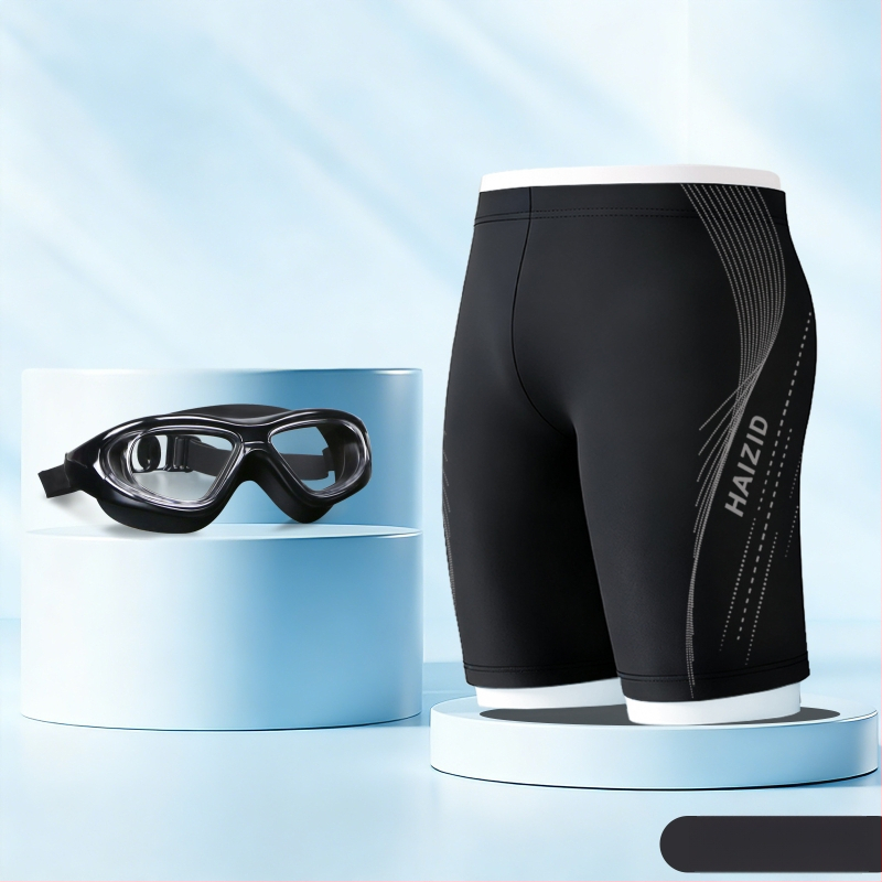 Shorti de baie pentru bărbați, uscare rapidă, croi lejer, 80-90% poliester, imprimeu cu model, căptușeală din poliester, pentru sport și înot