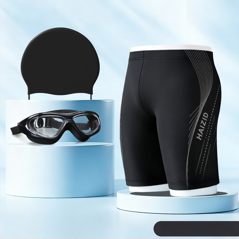 Shorti de baie pentru bărbați, uscare rapidă, croi lejer, 80-90% poliester, imprimeu cu model, căptușeală din poliester, pentru sport și înot