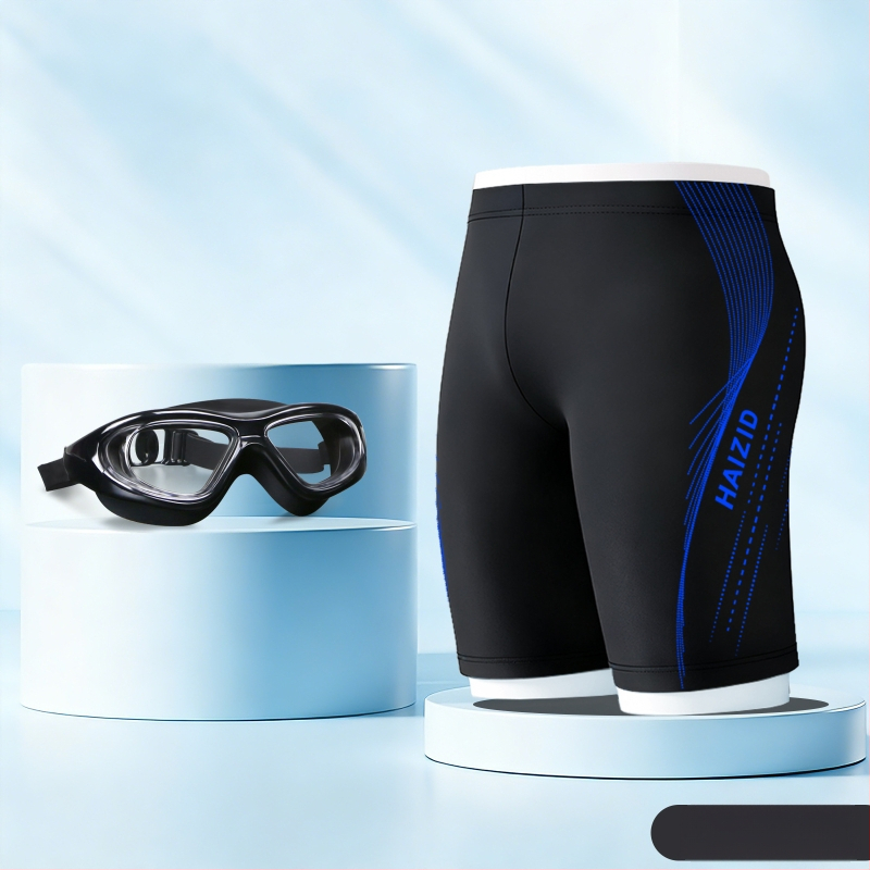 Shorti de baie pentru bărbați, uscare rapidă, croi lejer, 80-90% poliester, imprimeu cu model, căptușeală din poliester, pentru sport și înot