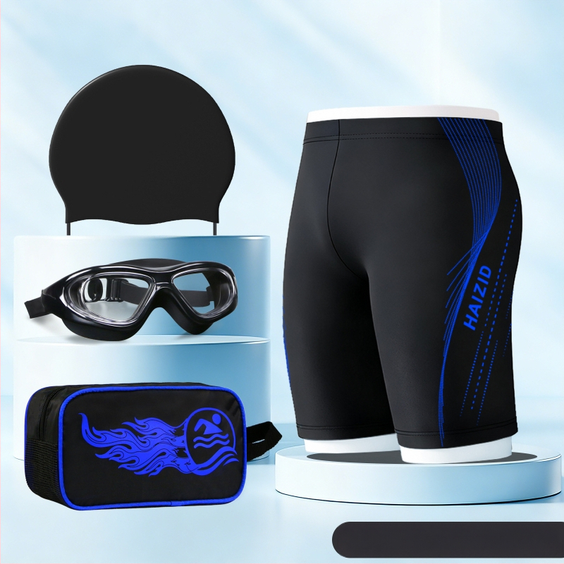 Shorti de baie pentru bărbați, uscare rapidă, croi lejer, 80-90% poliester, imprimeu cu model, căptușeală din poliester, pentru sport și înot