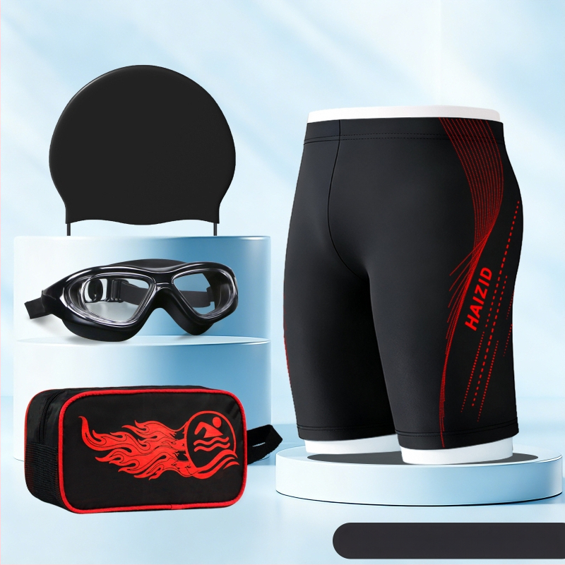 Shorti de baie pentru bărbați, uscare rapidă, croi lejer, 80-90% poliester, imprimeu cu model, căptușeală din poliester, pentru sport și înot