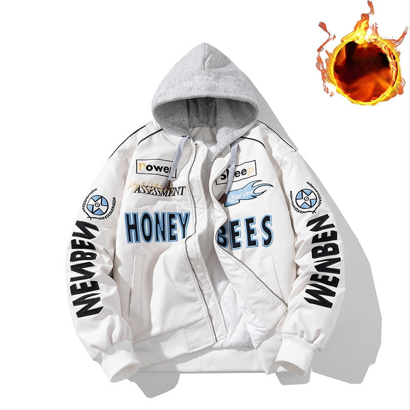 Férfi PU bőr motoros dzseki - pamut bélés, álló gallér, cipzár, normál hosszúság (PU bőr; pamut bélés; álló gallér; cipzár; normál hossz)