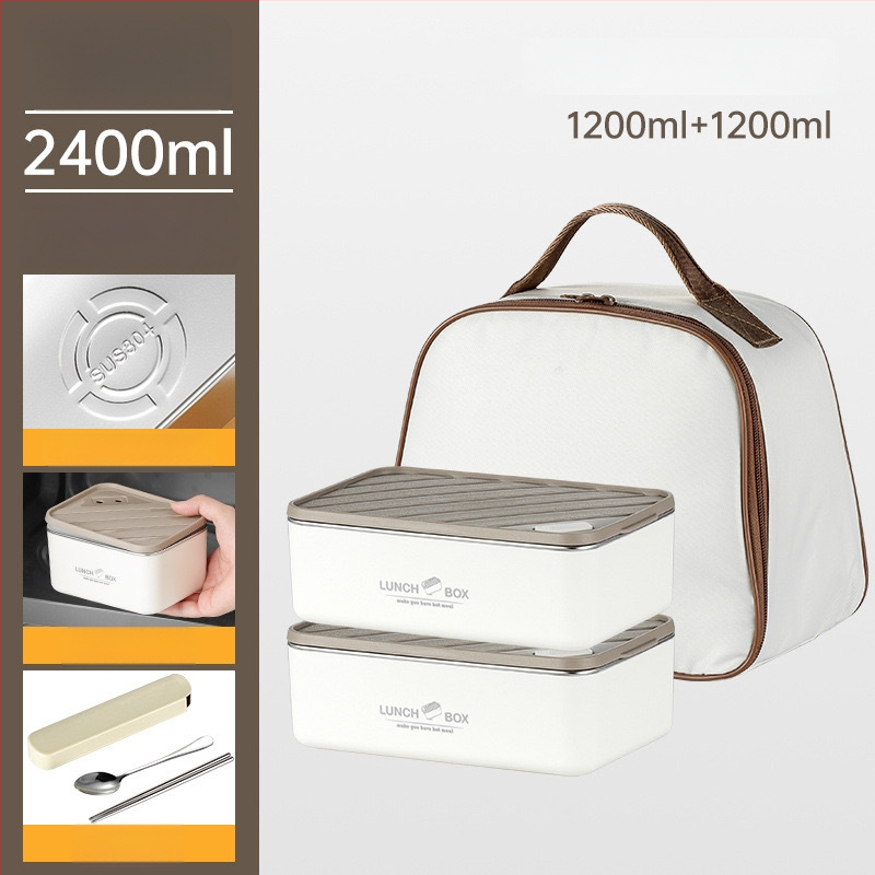 304 rozsdamentes acélból készült, szigetelt négyszögletes ebédes doboz, szivárgásmentes, friss ételeket megőriz, mikróbarát, nordic stílus