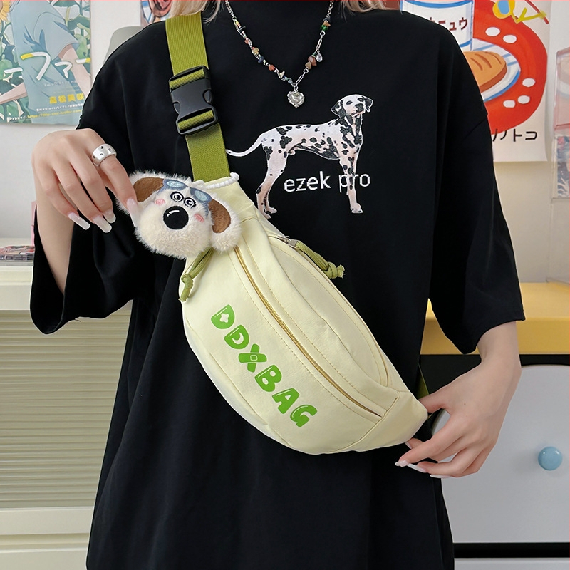 Ženska torba u japanskom stilu, kompaktna crossbody torba od tkanine, za svakodnevnu upotrebu preko ramena ili oko pojasa