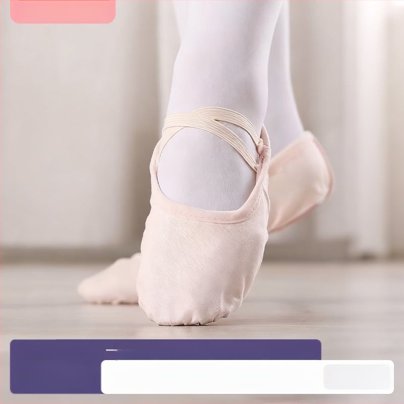 Art Dance Flower Gyerekeknek Balett Puha Talpú Cipő - Vászon Felső, Macska Mancs Formájú Dizájn, Gyakorló Tánchoz